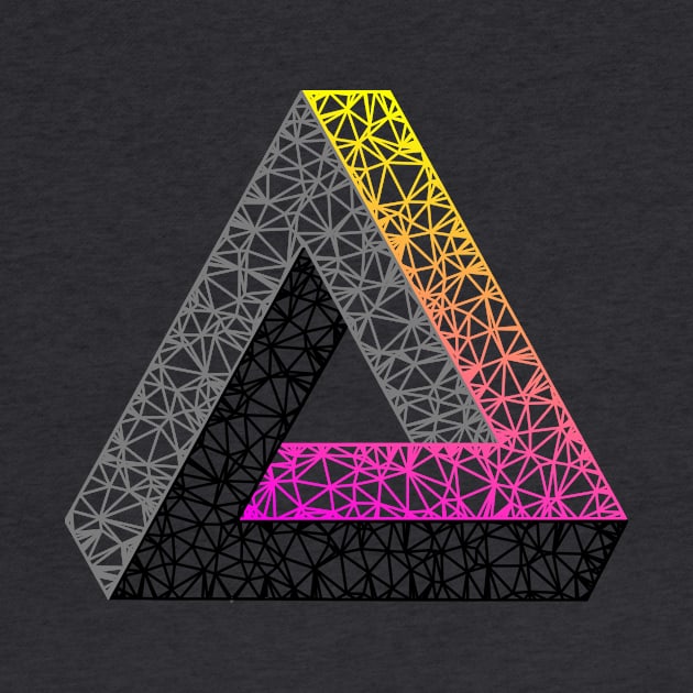 Penrose Triangle (Magenta Yellow Gradient) by TRIME